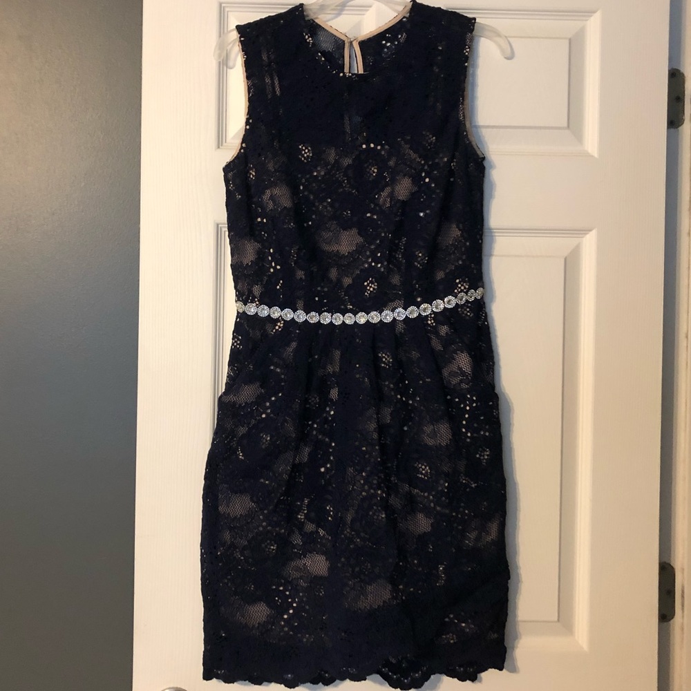 Navy lace dress